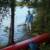 Dan at our Boundary Point campsite.  Here he with my Old Town Penobscot 17 canoe.  It is a great canoe, and I have used it on many trips.  It has since been replaced with a Quetico Boundary Waters 