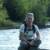 Daphne sitting on a rock below Kawashiwi Falls.  This was a pretty neat area.  You cannot tell from the pic, but the area all around this rock is sandy, and windblown.  It would be a GREAT place to kick back and have lunch.  These are types of places in the Boundary Waters that I love. 