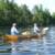 Dave and Katie paddling on Second Bay on Saganaga.  Yes, this was the bay that I got LOST in.  I still don't understand HOW that happened, especially with the laydown log "pointing the way".